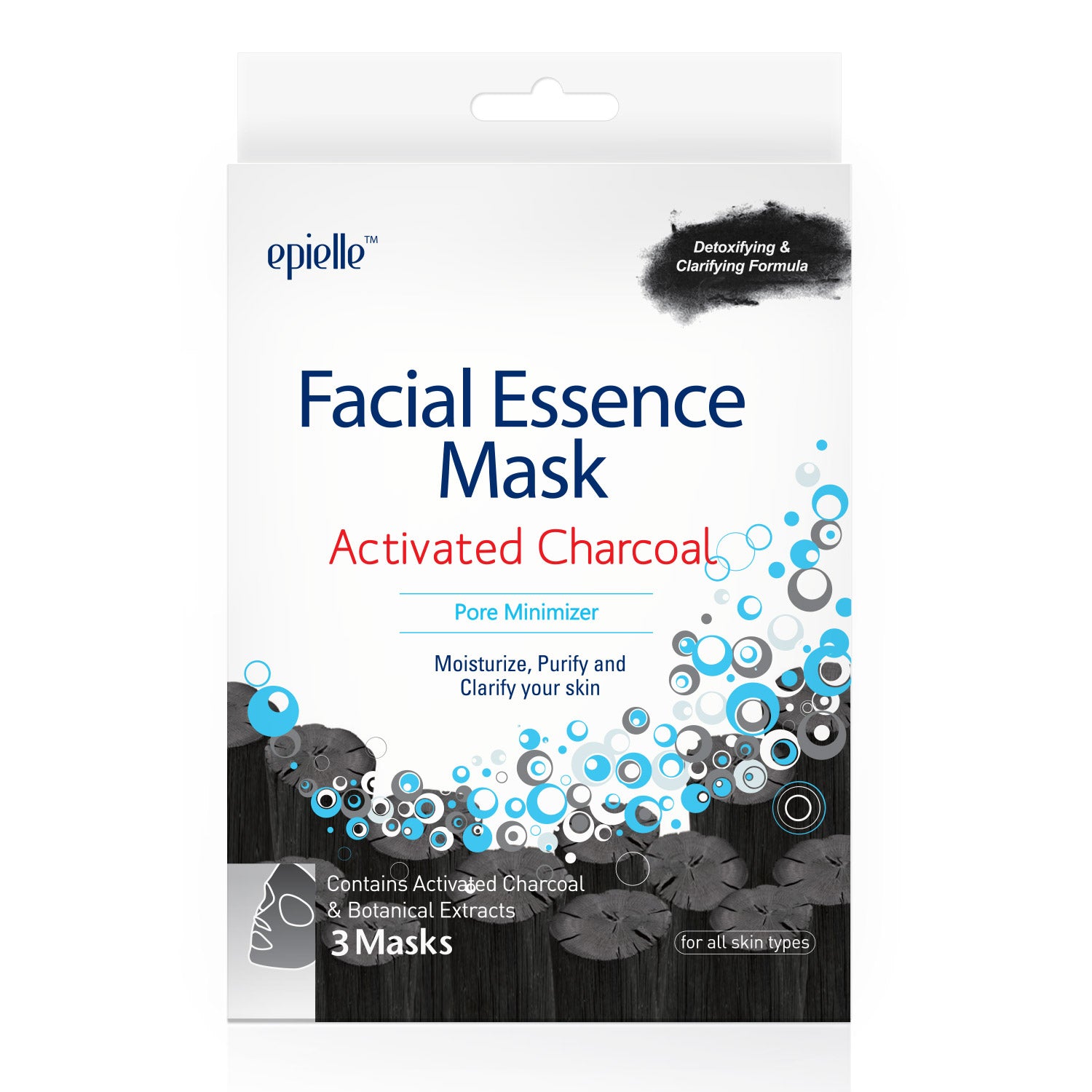 Charcoal Facial Essence Mask | 3ct