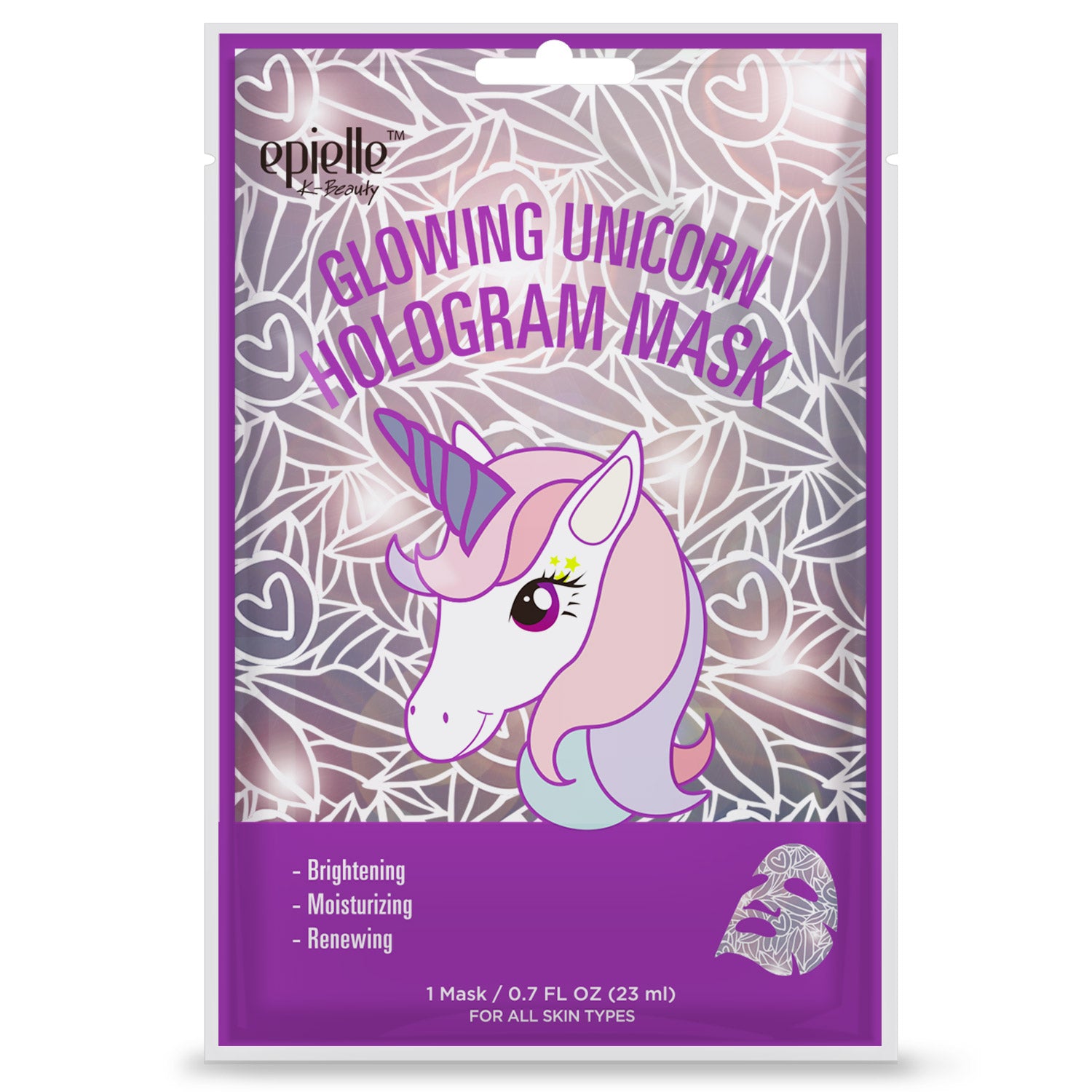 Glowing Unicorn Hologram Sheet Mask
