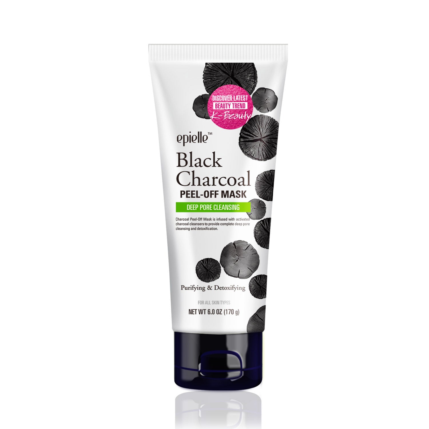 epielle black peel off mask with charcoal and kaolin clay