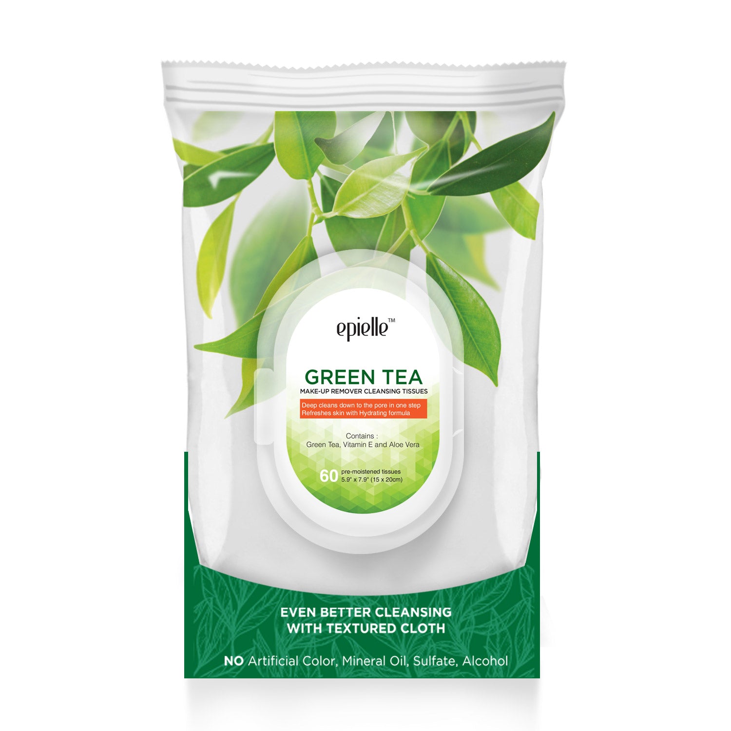 Green Tea Make-Up Remover Cleansing Tissues | 60ct