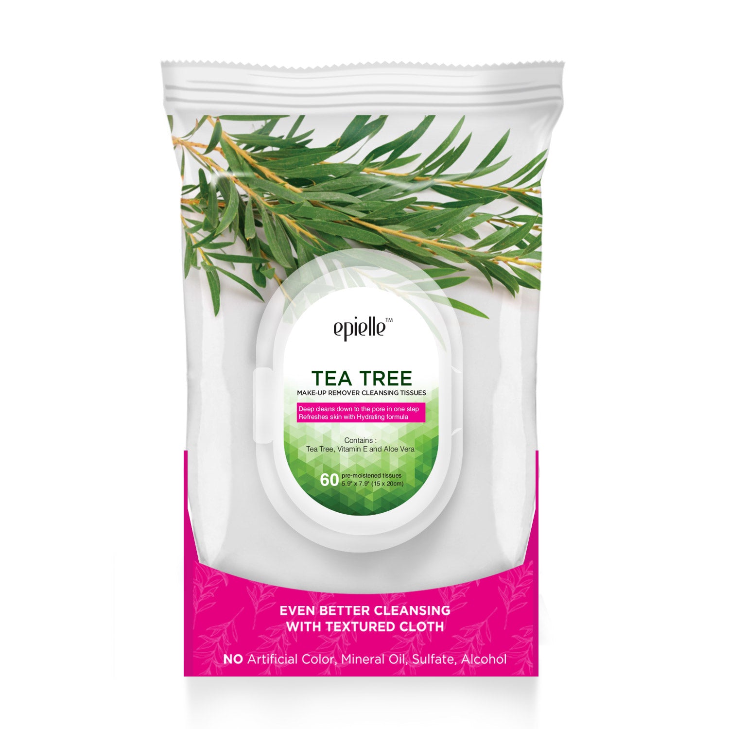 Tea Tree Make-Up Remover Cleansing Wipes | 60ct