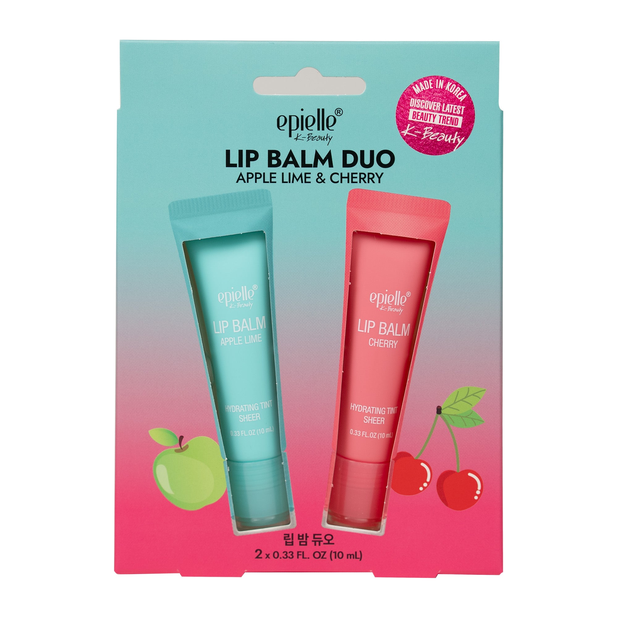 Lip Balm Duo | Apple Lime & Cherry – epielle®