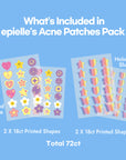 Acne Patch Shapes (Daily) | 72 Patches | Infused with Tea Tree Oil