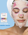 Animal Character Sheet Masks - Cat, Dalmatian, Zebra, Blue Narwhal, Pink Shark, Mermaid Scales