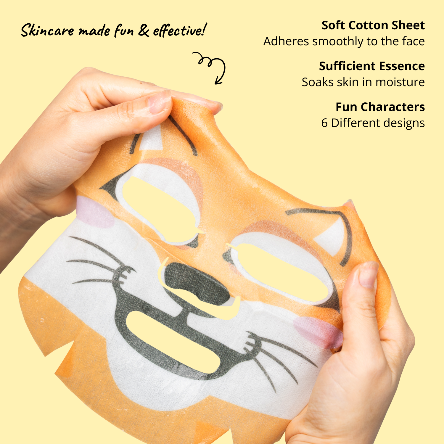 Fox Face Sheet Mask for Easter Basket Ideas, Easter gifts for Kids