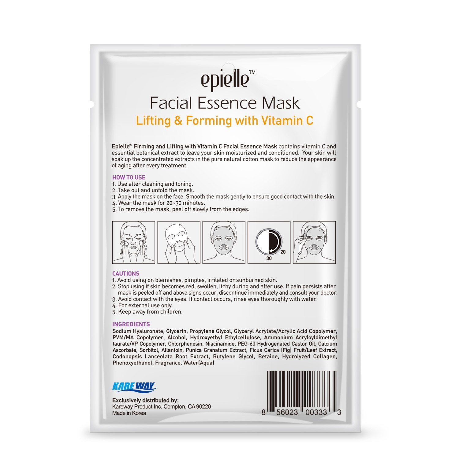 Vitamin C Facial Essence Sheet Mask