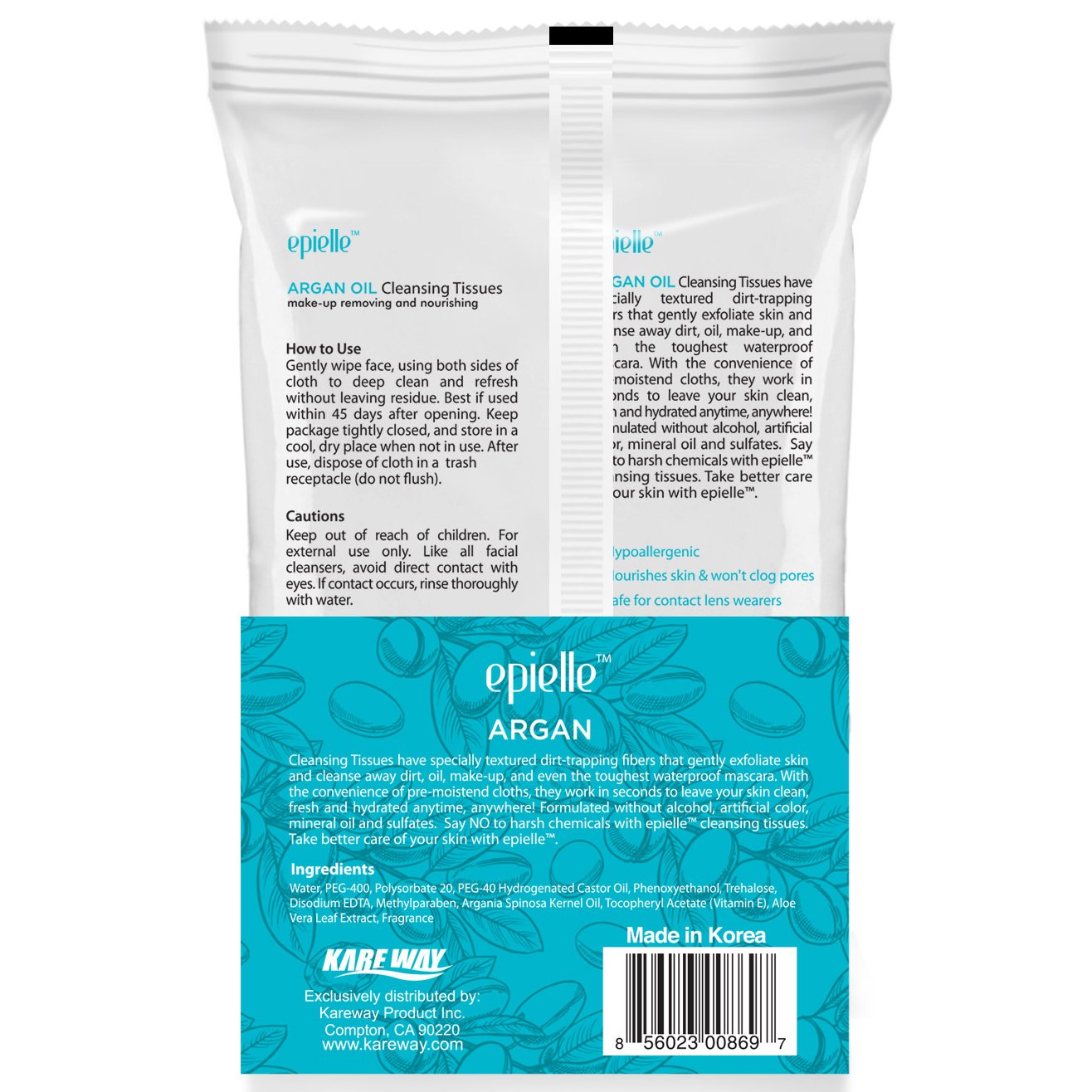 Argan Oil Make-Up Remover Cleansing Wipes | 60ct