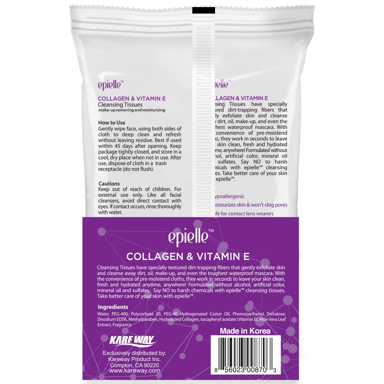 Collagen & Vitamin E Make-Up Remover Cleansing Wipes | 60ct