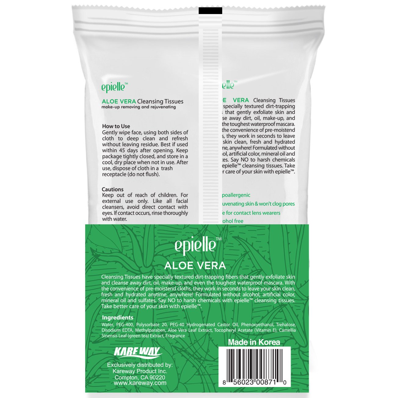 Aloe Vera Make-Up Remover Cleansing Wipes | 60ct