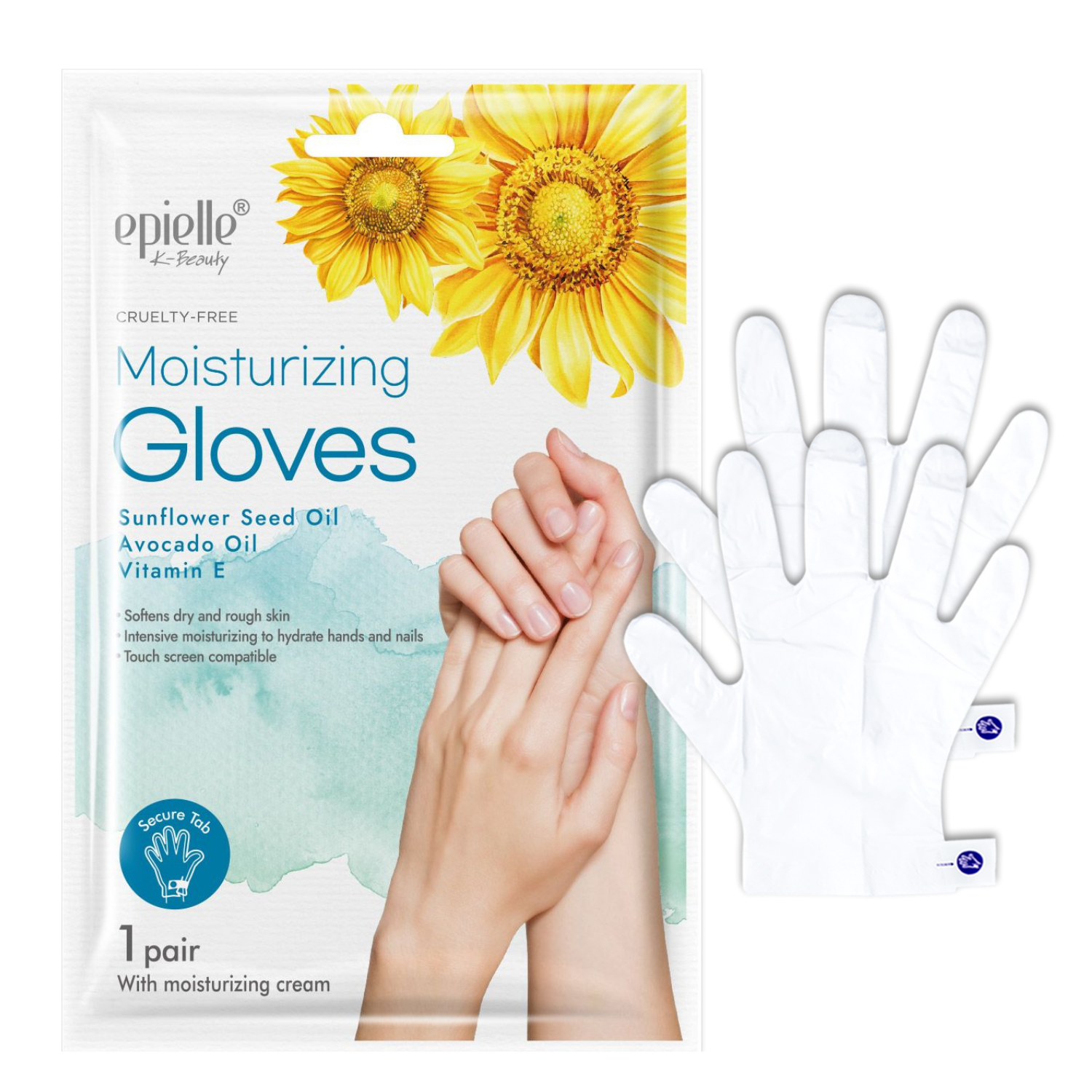 Moisturizing Gloves Mask | Contains Sunflower Extract, Avocado Oil, and Vitamin E