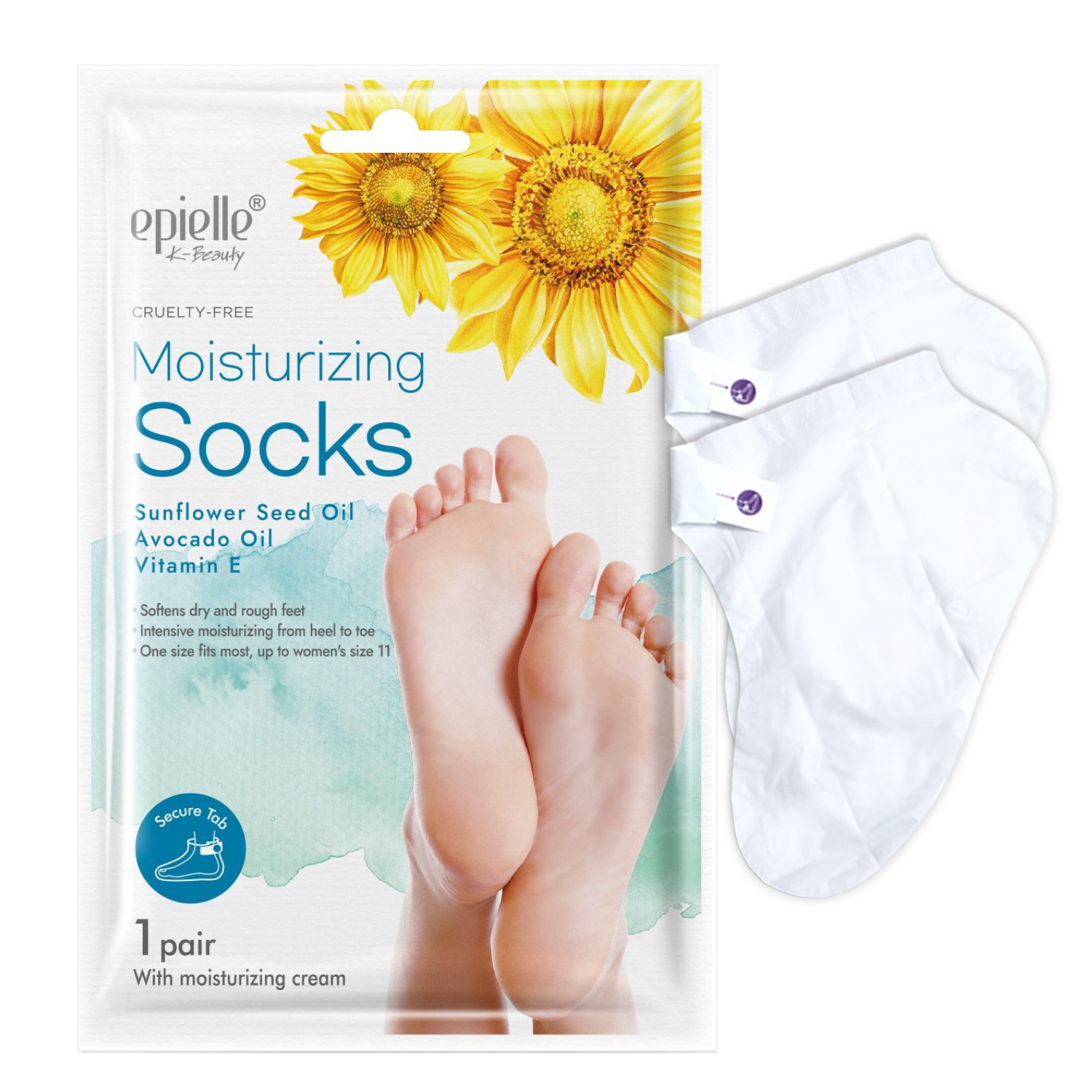 Moisturizing Socks Mask | Contains Sunflower Extract, Avocado Oil, and Vitamin E