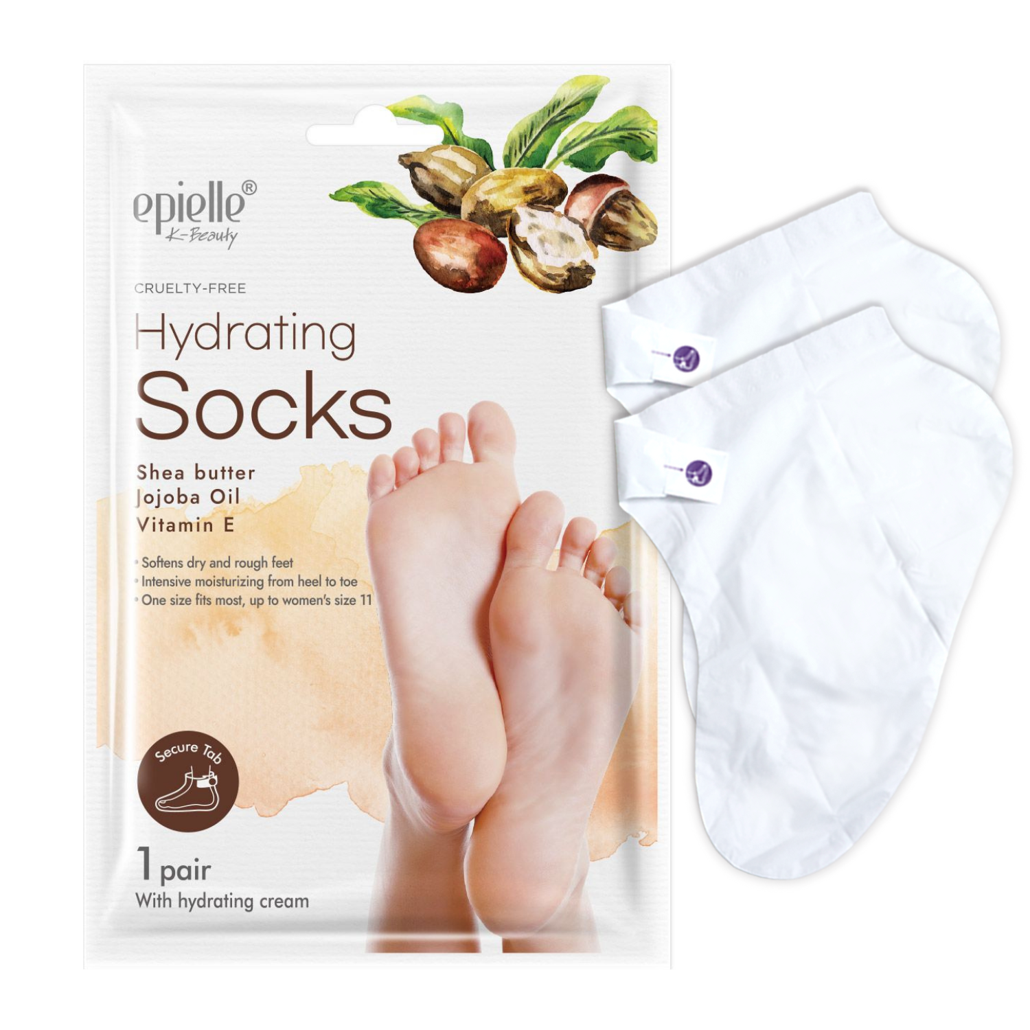Hydrating Socks Mask | Contains Shea Butter, Jojoba Oil, and Vitamin E