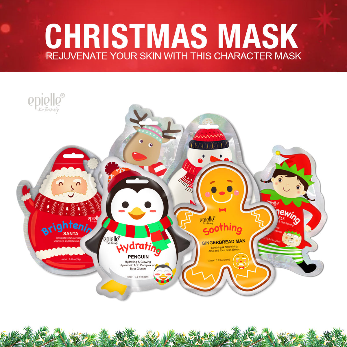 Gingerbread Mask Gingerbread Character Sheet Mask | Soothing + Nourishing – epielle®