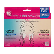 Under Eye Masks | Ceramide + Ginseng & Vitamin C + Rice + Caffeine (40 Eye Masks)