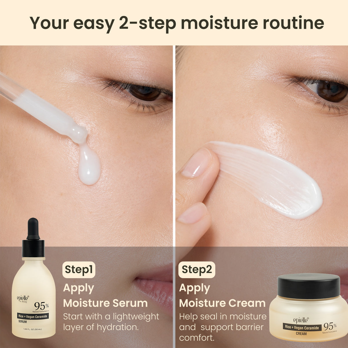 Facial Serum+Cream Combo | Rice