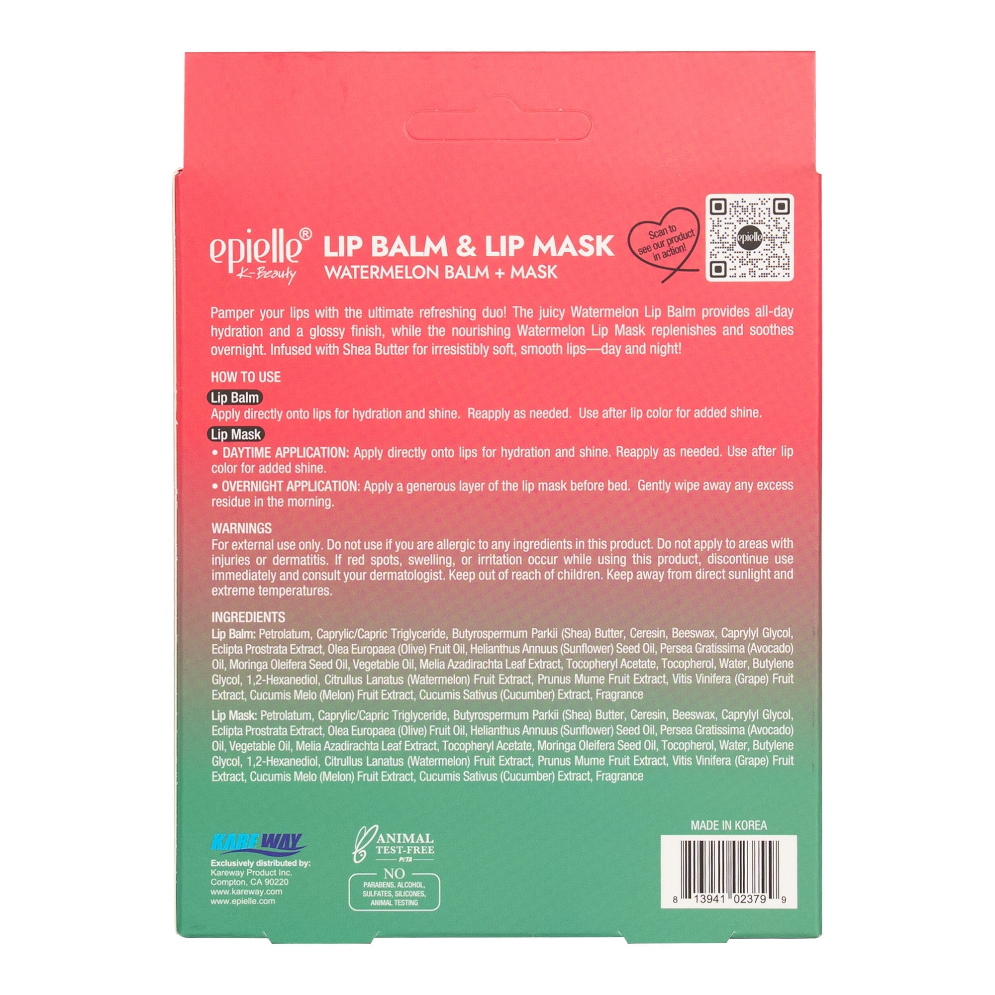 Lip Balm & Scrub Duo | Watermelon Lip & Mask