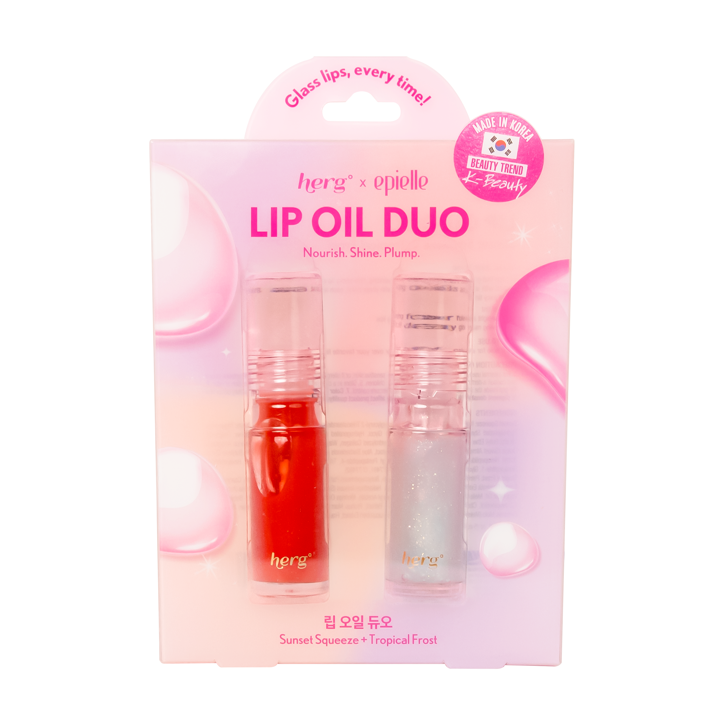 epielle x herg Lip Oil Duo | Sunset Squeeze + Tropical Frost