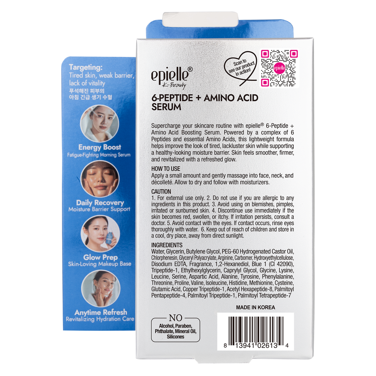 epielle 95% Facial Serum 6-Peptide + Amino Acid