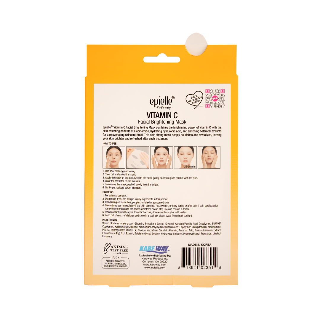 Vitamin C Facial Brightening Mask + Niacinamide | 10 Count
