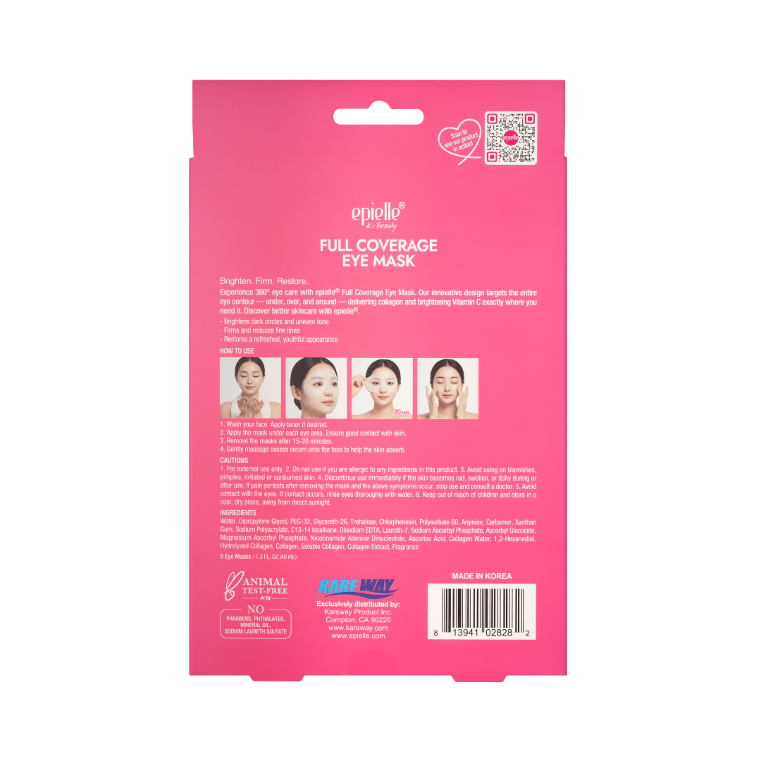 Full Coverage Eye Mask | Collagen + Vitamin C | 5 Count