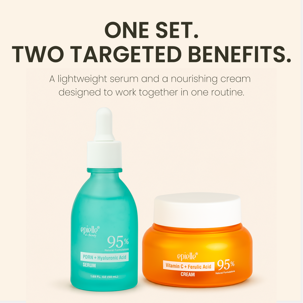 Facial Serum+Cream Combo | PDRN + Vitamin C