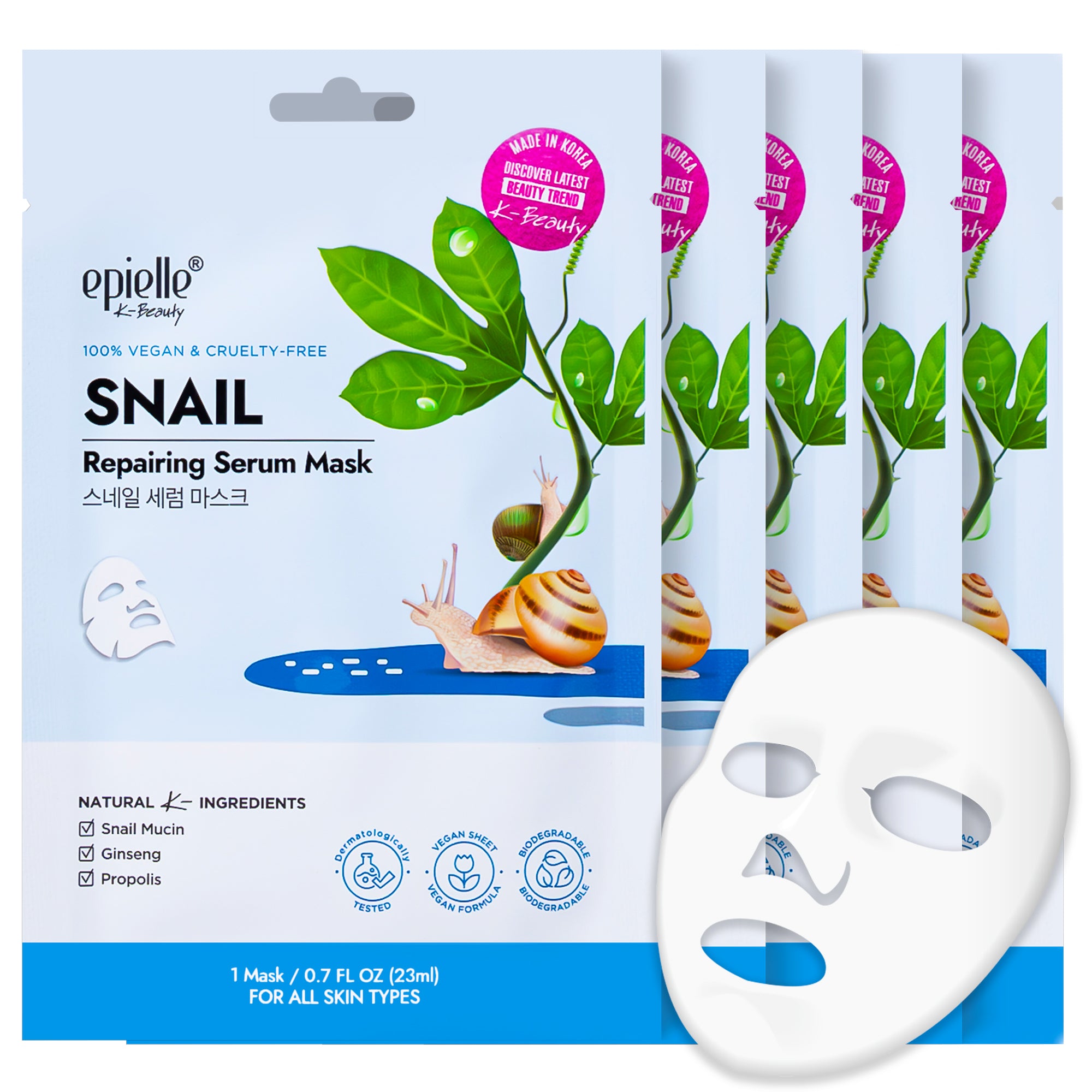Snail Repairing Sheet Mask 5 Pack Epielle snail-repairing-sheet-mask-5-pack-epielle