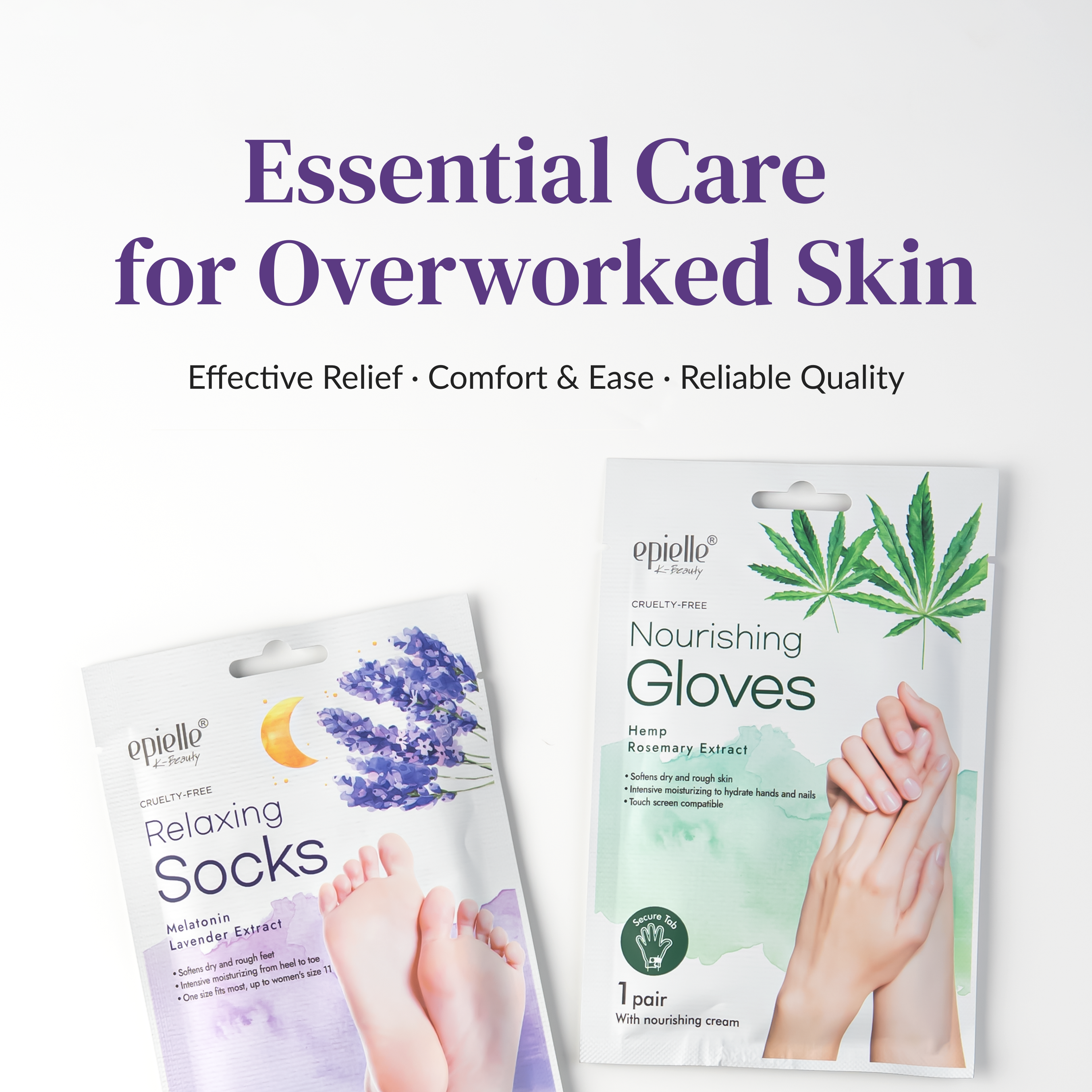 Relaxing Socks Mask | Contains Melatonin & Lavender Extract