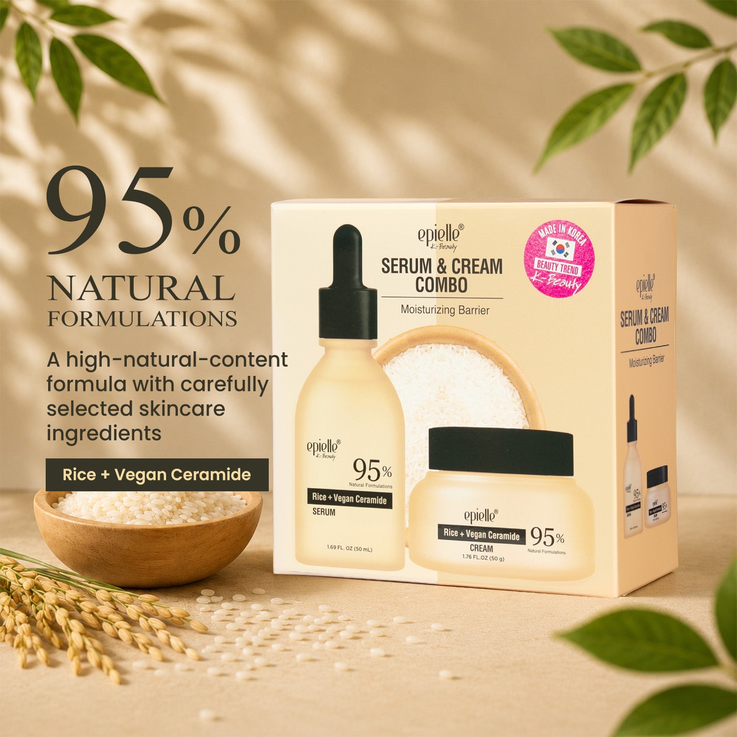 Facial Serum+Cream Combo | Rice – epielle®