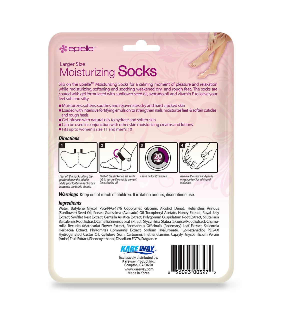 Sunflower, Avocado, & Vitamin E Moisturizing Socks – epielle®