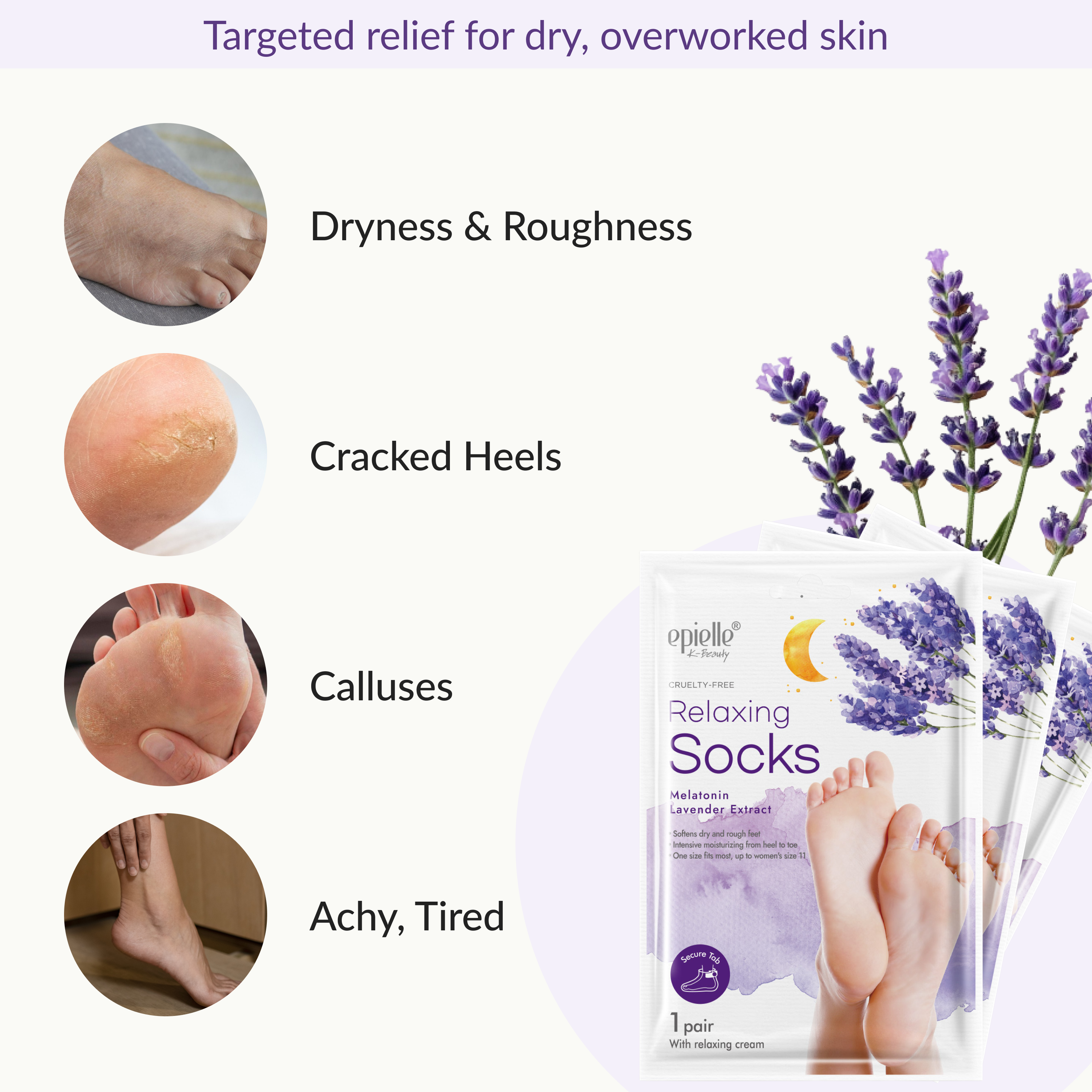 Relaxing Socks Mask | Contains Melatonin & Lavender Extract