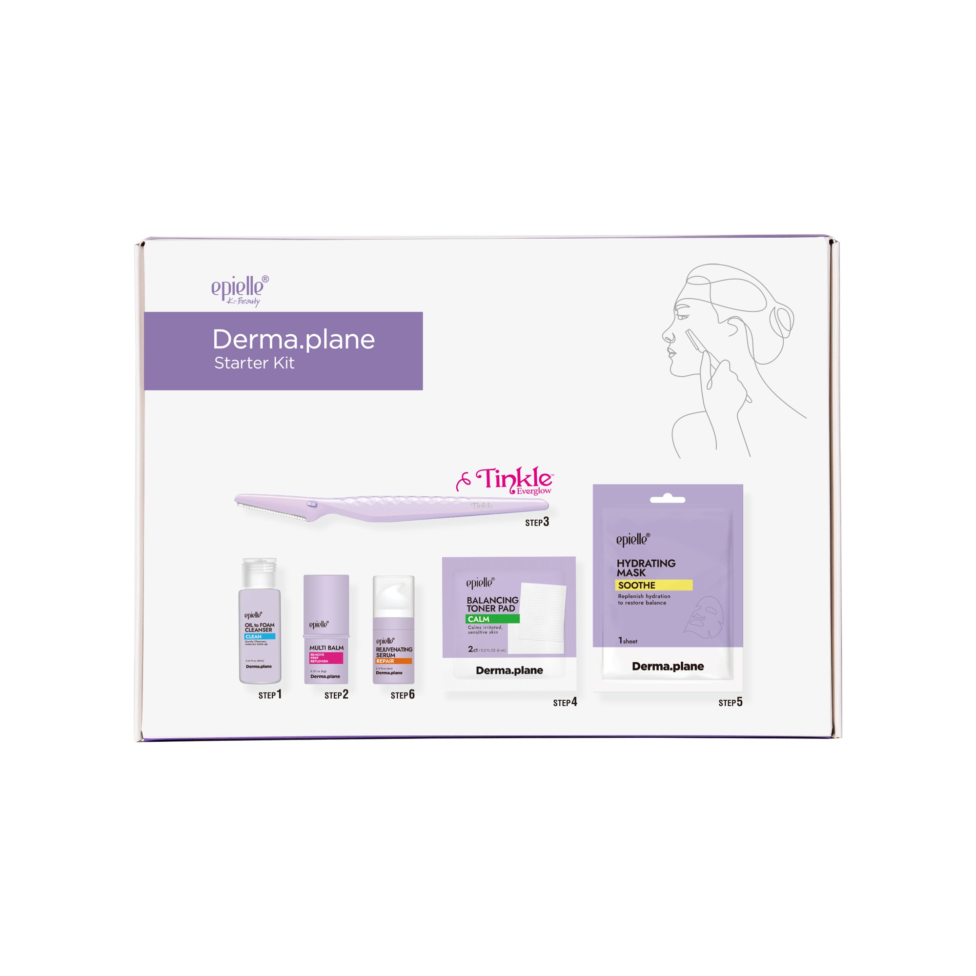 Dermaplane Starter Kit: Safe Facial Renewal System, Gentle Exfoliation