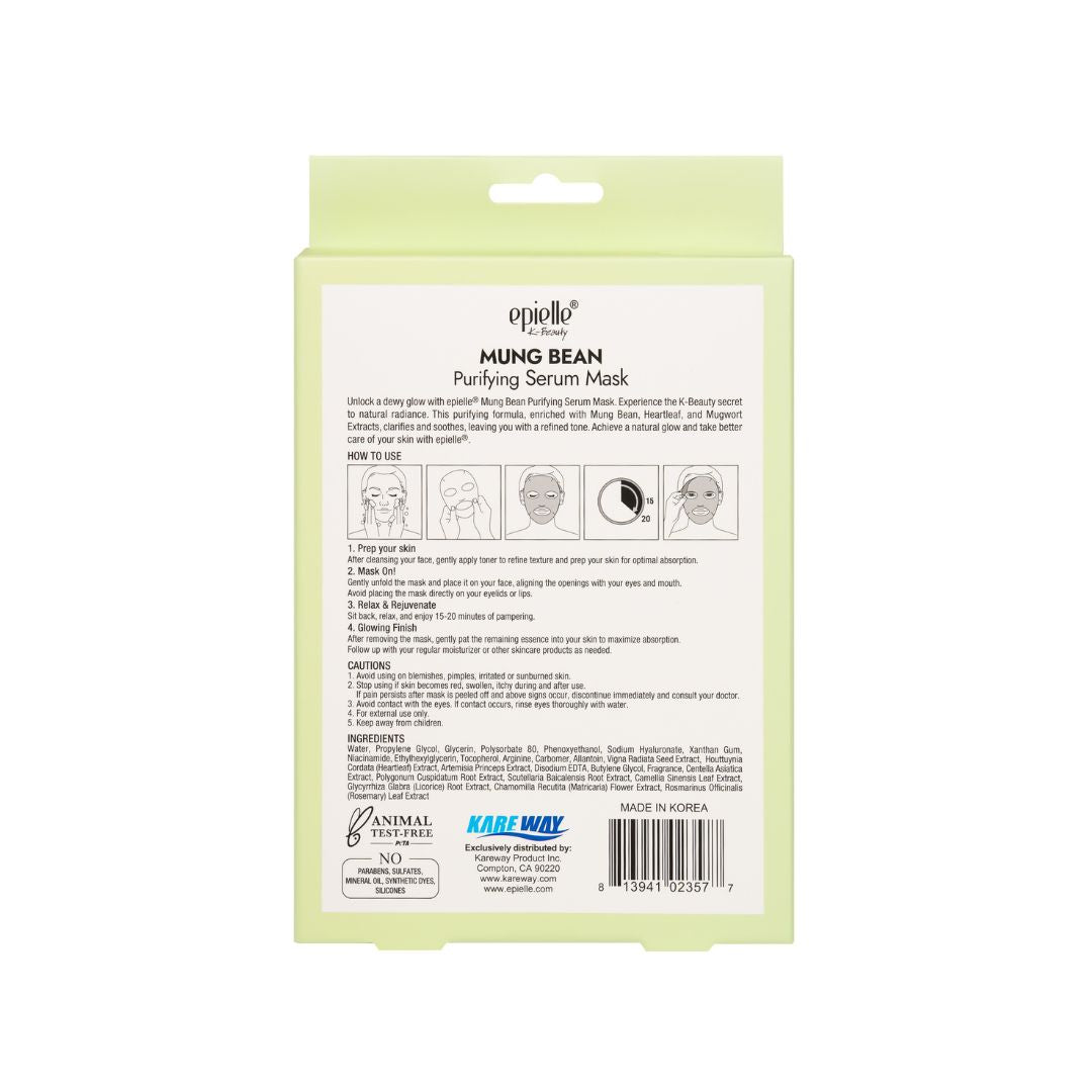 Mung Bean Facial Serum Mask | 5pk