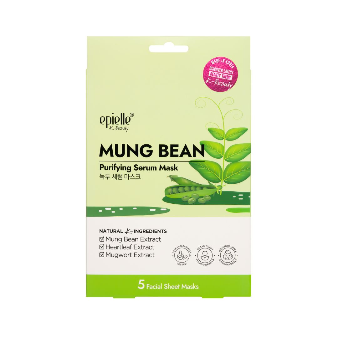 Mung Bean Facial Serum Mask | 5pk