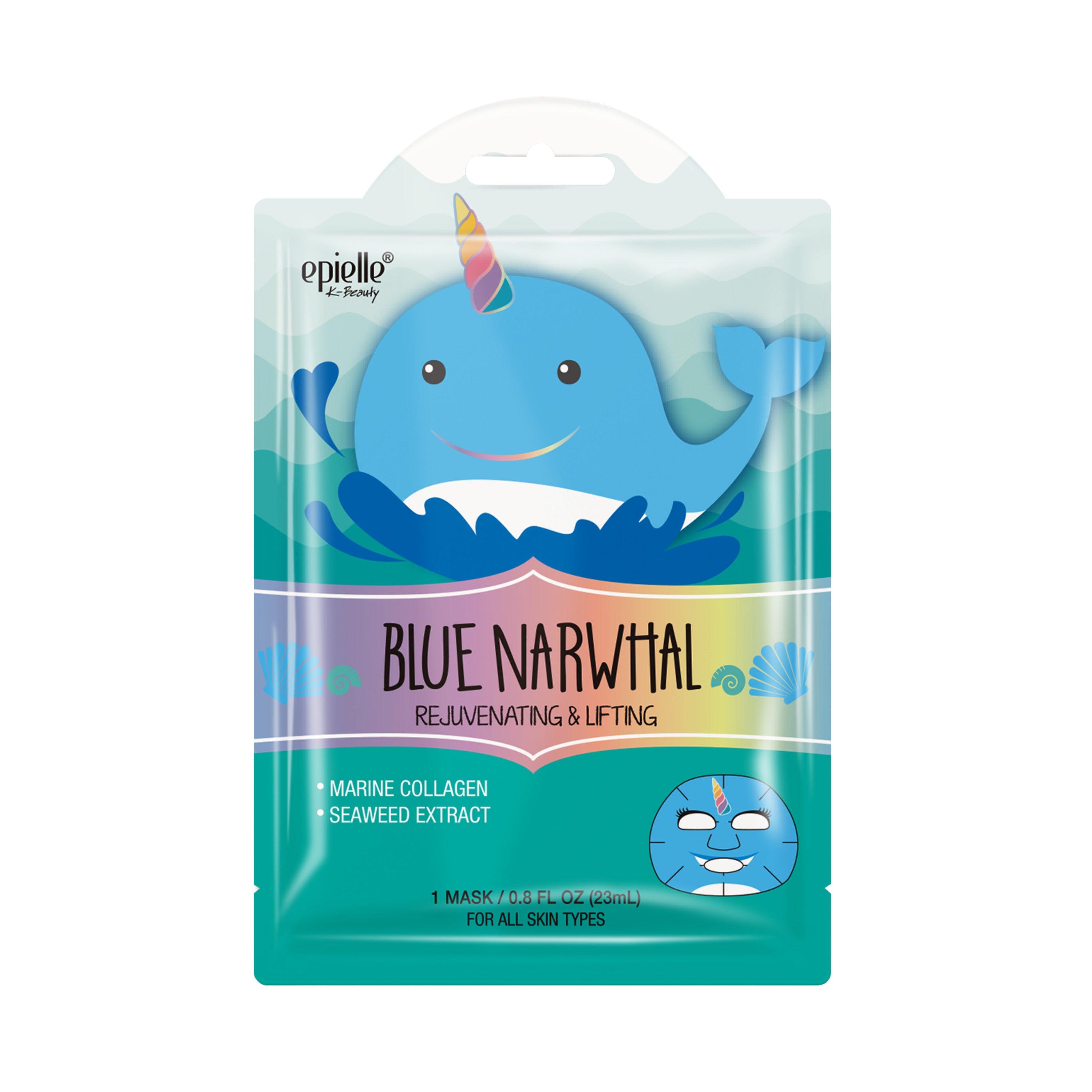epielle blue narwhal mask
