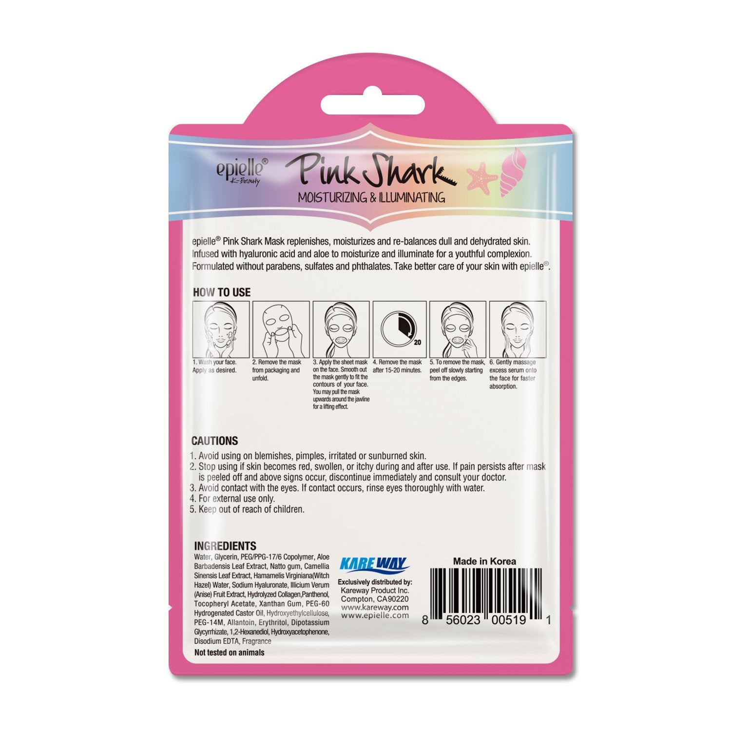 epielle pink shark mask