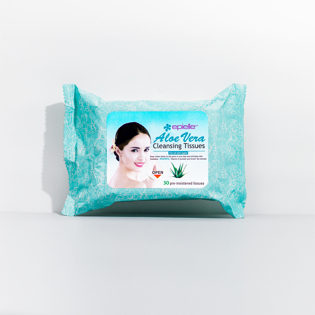 Aloe Vera Facial Cleansing Tissues 30ct epielle®