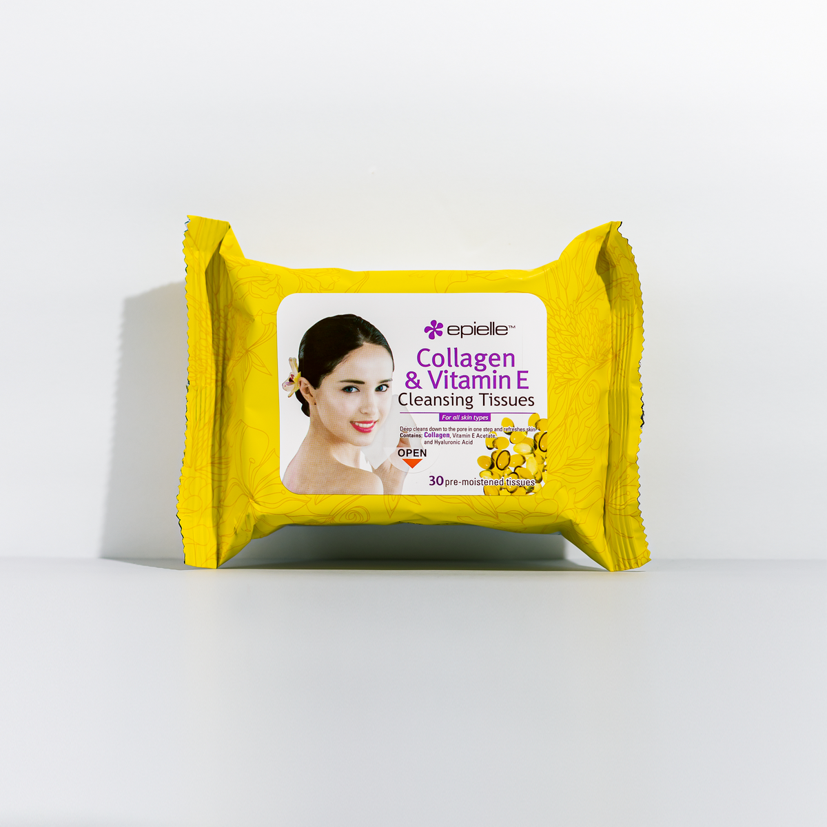 Collagen & Vitamin E Facial Cleansing Tissues 30ct epielle®