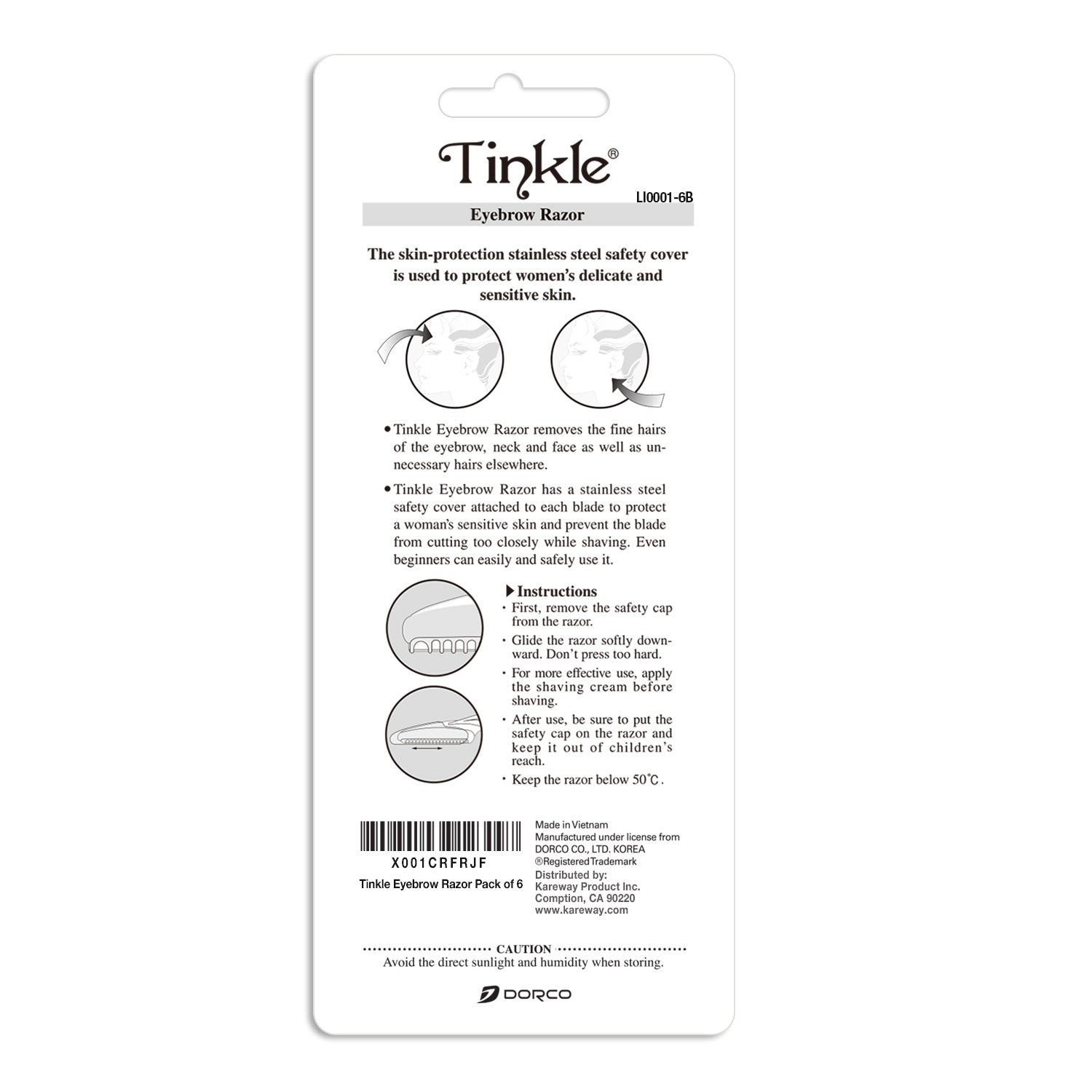 Tinkle Eyebrow Razors | 6ct per pack